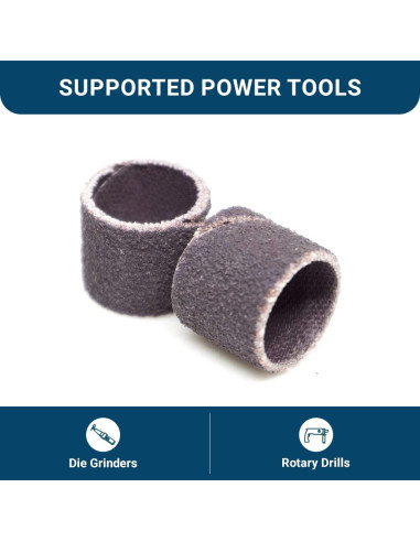 Bandas de Lijado Benchmark Abrasives 1.27cm 80 Grano - Paquete de 10