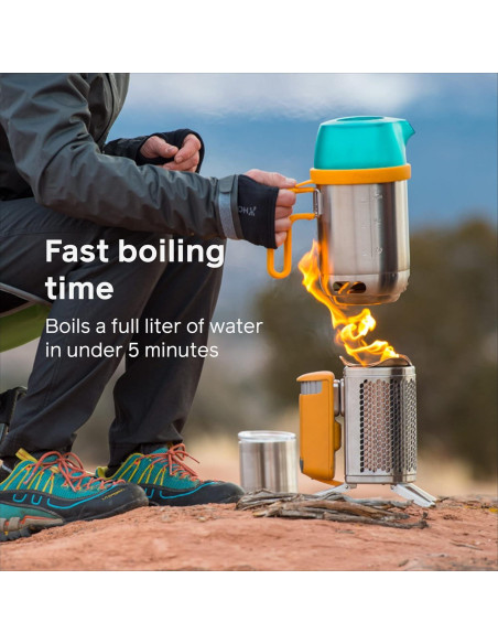 Estufa de Leña BioLite CampStove 2+ con Banco Charge 80