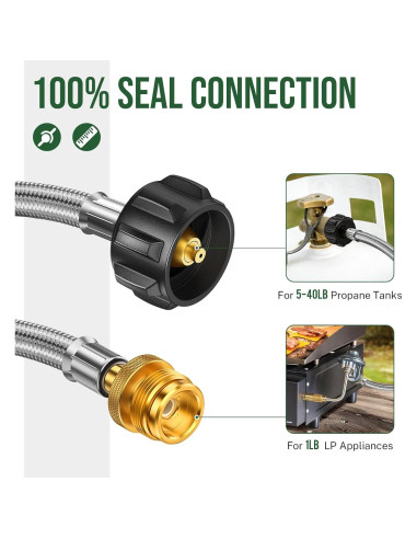 Adaptador Manguera Propano Alloxity 1,5 m para Tanques 9 kg