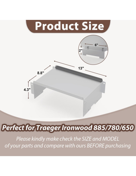 Difusor de Calor de Acero Inoxidable BMMXBI para Traeger 885