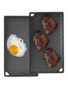 Placa de Parrilla Reversible Bruntmor 43x25 cm Hierro Fundido