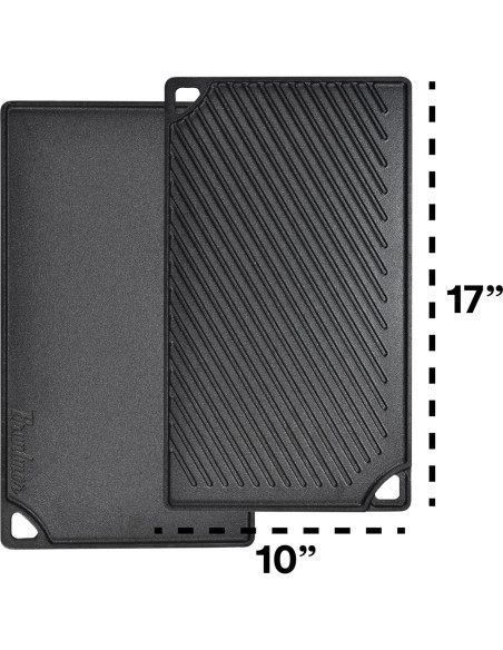 Placa de Parrilla Reversible Bruntmor 43x25 cm Hierro Fundido