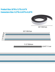 Set de rieles de guía de sierra 2x55" KUNCAIISH con conectores 2