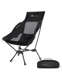 Silla de Camping Plegable MOON LENCE CH33 Respaldo Alto 150kg