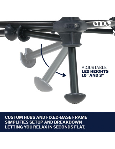 Silla de Camping ENO Lounger DL - Gris Pizarra, 2.55 kg