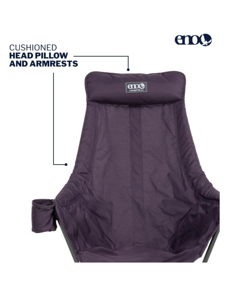 Silla de Camping ENO Lounger DL - Gris Pizarra, 2.55 kg