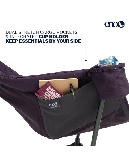 Silla de Camping ENO Lounger DL - Gris Pizarra, 2.55 kg