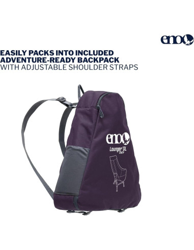 Silla de Camping ENO Lounger DL - Gris Pizarra, 2.55 kg