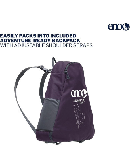 Silla de Camping ENO Lounger DL - Gris Pizarra, 2.55 kg