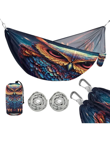 Hamaca de Camping Haskirky 290x138cm 150kg Portátil con Accesorios