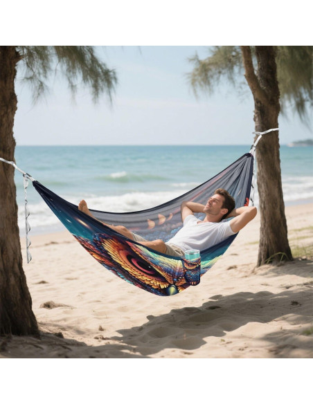 Hamaca de Camping Haskirky 290x138cm 150kg Portátil con Accesorios