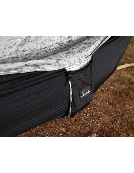 Hamaca de Camping Gearhub Doble 226.8 kg 299.7x200.7 cm Negra Hamaca de Camping Gearhub Doble 226.8 kg 299.7x200.7 cm Negra