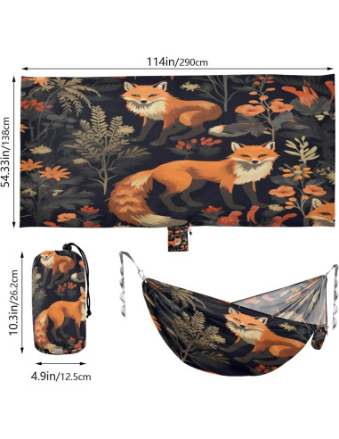 Hamaca Portátil PYBUG 290x138cm 300kg con Correas Ajustables