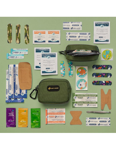 Kit de Primeros Auxilios KeepGoing Verde Cazador - 60 Piezas