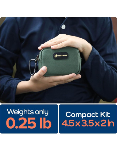 Kit de Primeros Auxilios KeepGoing Verde Cazador - 60 Piezas