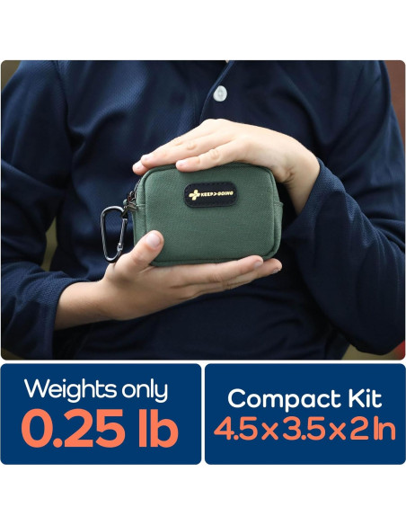 Kit de Primeros Auxilios KeepGoing Verde Cazador - 60 Piezas