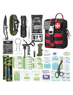 Kit de Primeros Auxilios VLITEPRO 242 Piezas con Bolsa Molle