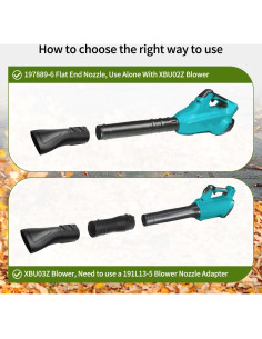 Kit de Boquillas para Soplador Makita X2 36V 191L13-5 2