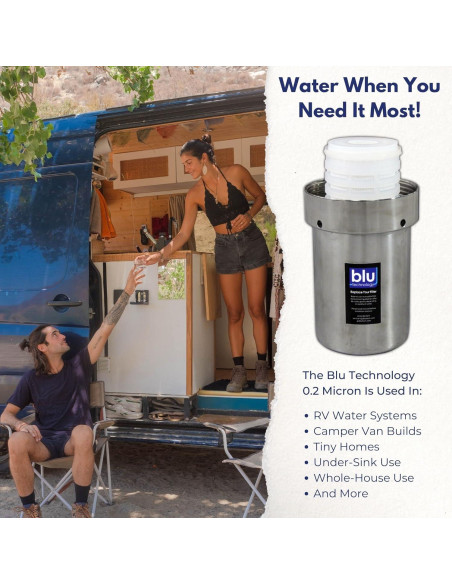 Filtro de Agua Blu Tech 0.2 Micrones 5" - Paquete de 2