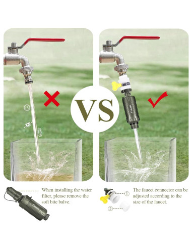 Filtro de Agua Portátil Timain Verde para Camping y Senderismo