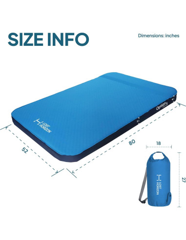Colchón Inflable y de Espuma LostHorizon Completo 7.62 cm