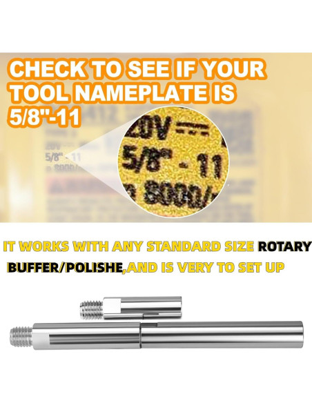 Eje de Extensión Angulado Nophike 5/8"-11 para Amoladora