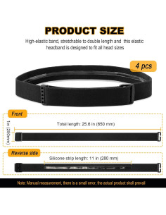 Paquete de 4 Correas de Reemplazo para Linterna Frontal Dairrr Fuuu 2
