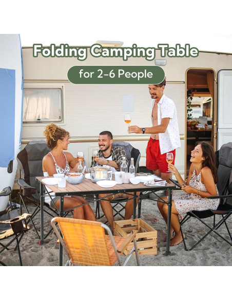 Mesa de Camping Plegable Join Nature 117.8x69.9cm Ajustable