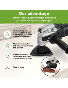 Pad de Lijado Triangular WENESTR 4 Piezas 80mm Grano 60-240 2