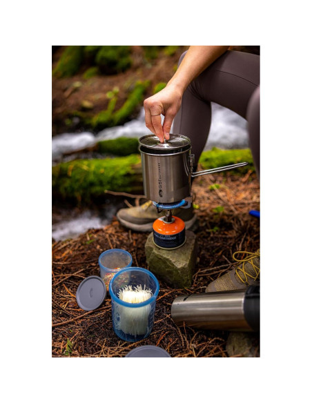 Conjunto de Cocina Compacto GSI Outdoors Glacier 68199 - Acero Inoxidable