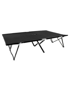 Tumbona Plegable Doble RINDIGOO Acero Negro 240 kg