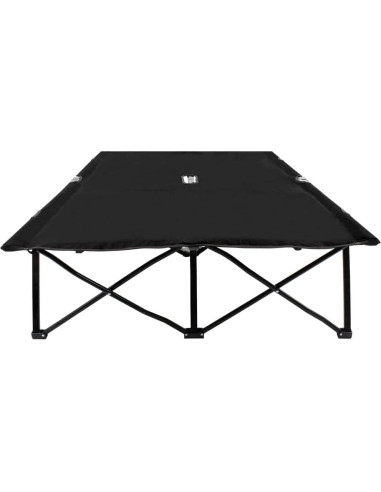 Tumbona Plegable Doble RINDIGOO Acero Negro 240 kg