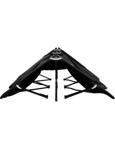Tumbona Plegable Doble RINDIGOO Acero Negro 240 kg