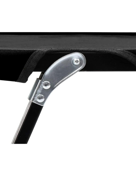 Tumbona Plegable Doble RINDIGOO Acero Negro 240 kg