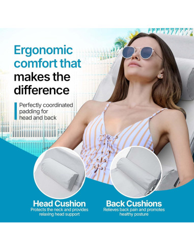 Silla Lounge Plegable NIXSCALINO Reclinable 5.23 kg Gris