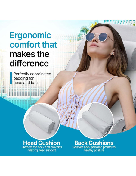 Silla Lounge Plegable NIXSCALINO Reclinable 5.23 kg Gris Silla Lounge Plegable NIXSCALINO Reclinable 5.23 kg Gris