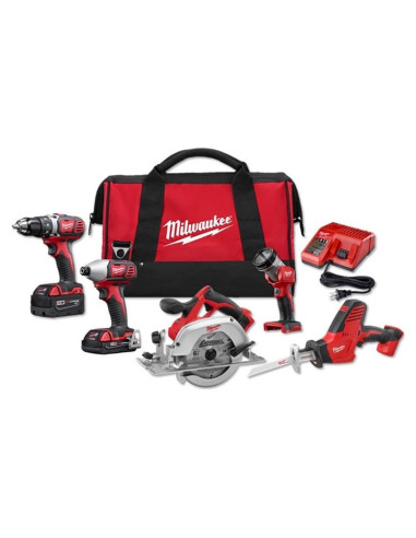 Kit de Herramientas Inalámbricas Milwaukee M18 5 en 1 con Baterías