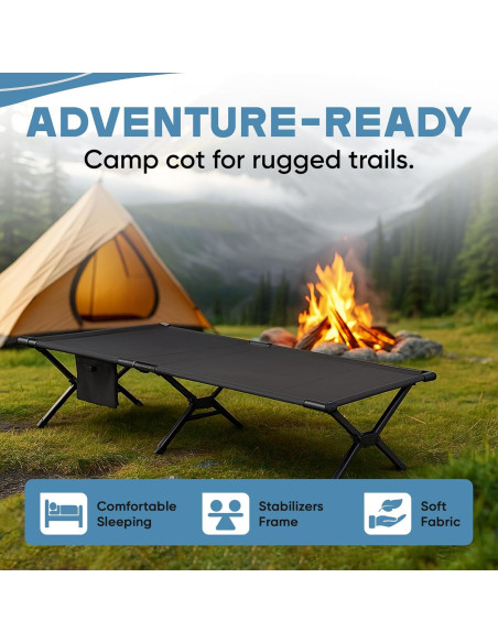 Cama de Camping Plegable ADVANCAMP 120kg 5.6kg 189.9cm