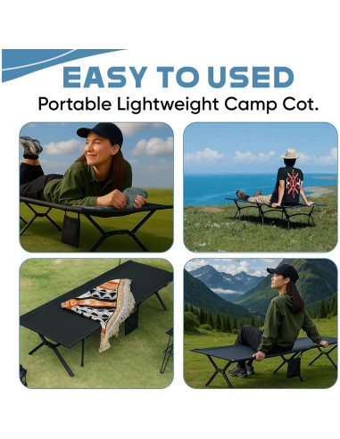 Cama de Camping Plegable ADVANCAMP 120kg 5.6kg 189.9cm