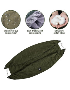 Colchoneta Inferior Doble para Hamaca + Postes Telescópicos Aluminio 2