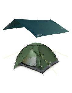 Lona de Camping Impermeable JAICOM 3.05x3.96m y Tienda 4 Personas