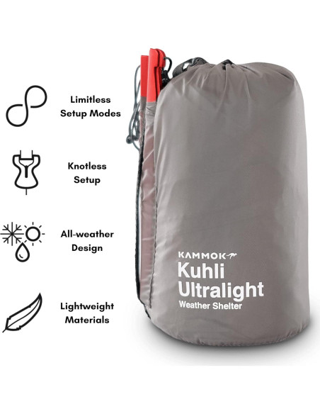 KAMMOK Kuhli Ultralight Lona de Camping Impermeable 408g