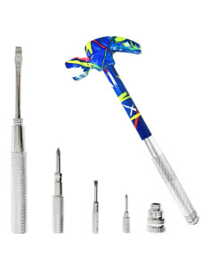 Martillo y destornillador multifuncional LASUND 6 en 1 - Herramienta de mano para camping