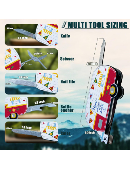 Mini Multiherramienta 5-en-1 Haigoo de Acero Inoxidable Rojo