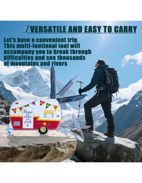 Mini Multiherramienta 5-en-1 Haigoo de Acero Inoxidable Rojo