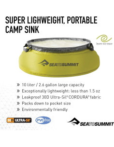 Fregadero Plegable Ultra-Sil 10L Sea to Summit Verde 2