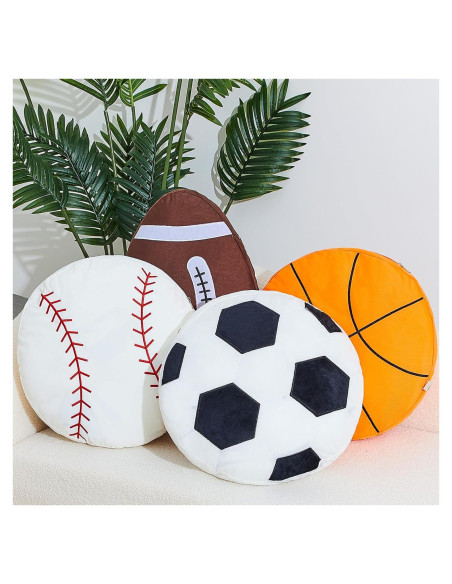 Cojines Lanzables Deportivos Juexica 4 Pcs - Futbol, Baloncesto, Béisbol Cojines Lanzables Deportivos Juexica 4 Pcs - Futbol, Baloncesto, Béisbol