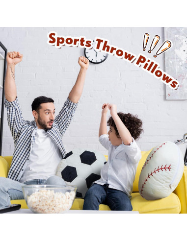 Cojines Lanzables Deportivos Juexica 4 Pcs - Futbol, Baloncesto, Béisbol