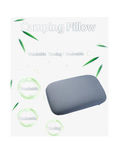 Almohada de Camping BYFUMO Gris Espuma con Memoria 37.8x25.9cm 2