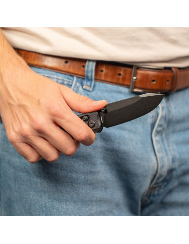 Cuchillo de bolsillo EDC Flytanium BEEF con hoja D2 y mango G-10